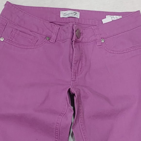 SEVEN7 PASTEL PURPLE SKINNY JEANS WOMEN'S SIZE 6 - Picture 2 of 9